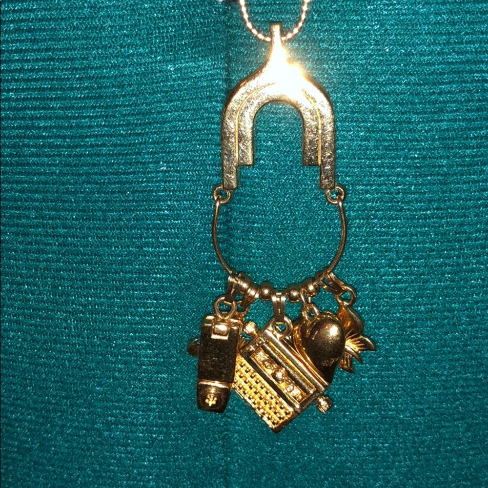 Long necklace with charms